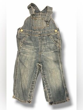 EUC GAP Faded Blue Denim Kids Overalls (18-24 mos)